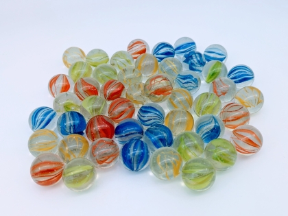 Glasmurmeln 25 mm, 4 Farben